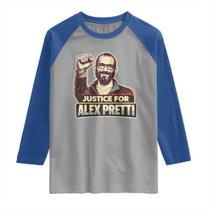 Justice For Alex Raglan Shirt Minneapolis ICU Nurse Hero Support Gift TS12 Sport Gray Royal Print Your Wear