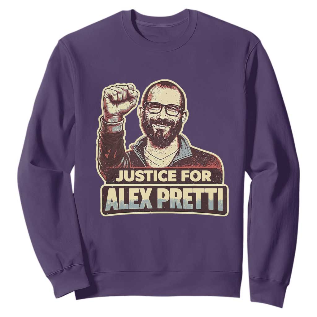 Justice For Alex Sweatshirt Minneapolis ICU Nurse Hero Support Gift TS12 Purple Print Your Wear