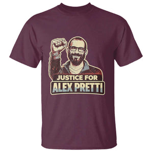 Justice For Alex T Shirt Minneapolis ICU Nurse Hero Support Gift TS12 Maroon Print Your Wear