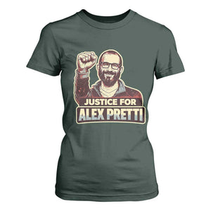 Justice For Alex T Shirt For Women Minneapolis ICU Nurse Hero Support Gift TS12 Dark Forest Green Print Your Wear
