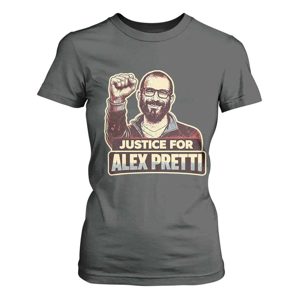 Justice For Alex T Shirt For Women Minneapolis ICU Nurse Hero Support Gift TS12 Dark Heather Print Your Wear
