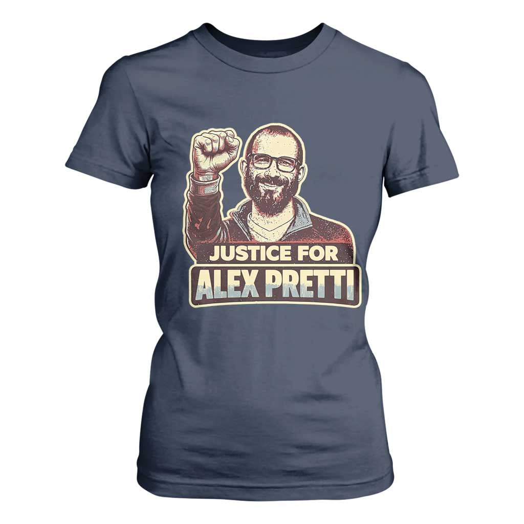 Justice For Alex T Shirt For Women Minneapolis ICU Nurse Hero Support Gift TS12 Navy Print Your Wear