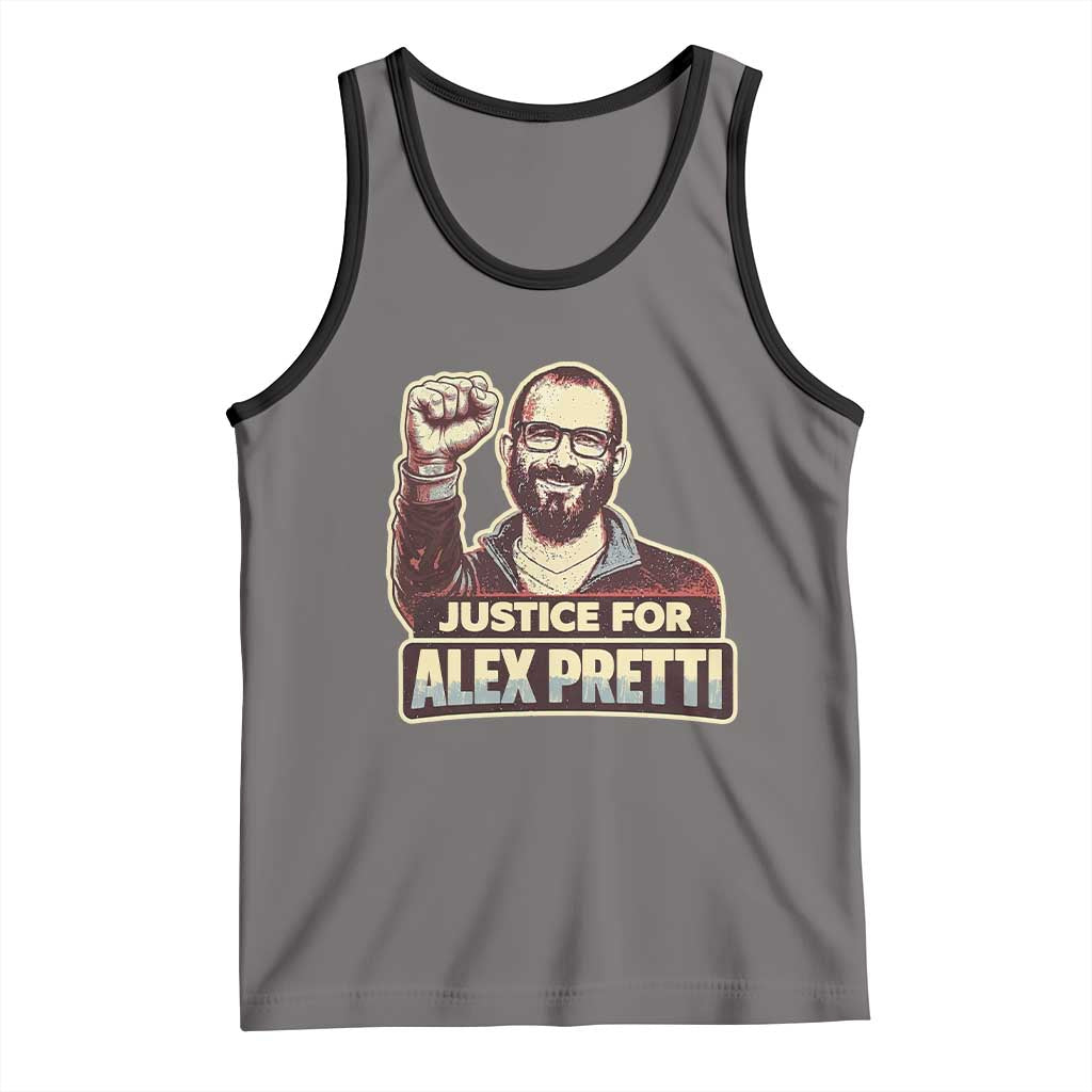 Justice For Alex Tank Top Minneapolis ICU Nurse Hero Support Gift TS12 Deep Heather Black Print Your Wear