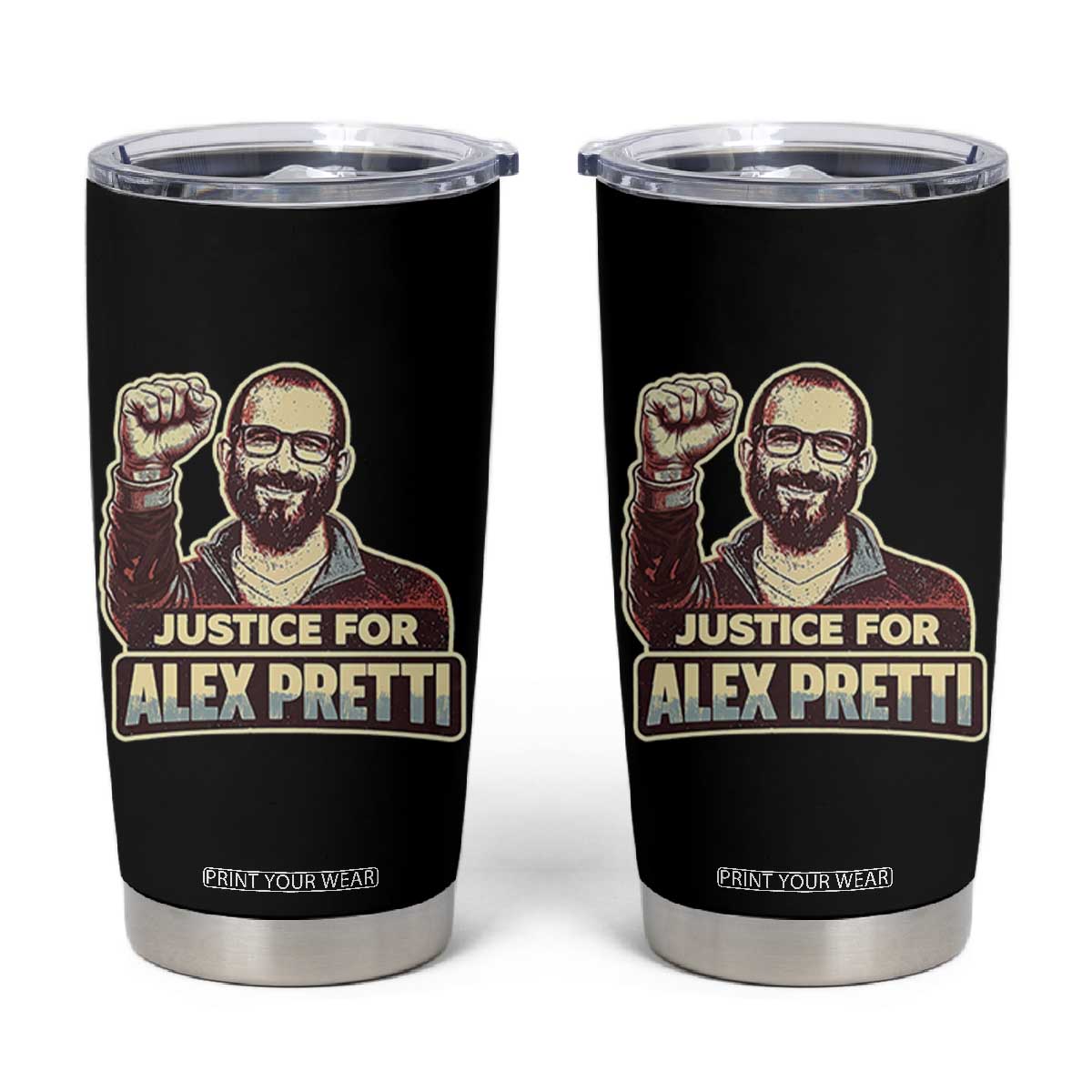Justice For Alex Tumbler Cup Minneapolis ICU Nurse Hero Support Gift TS12 Black Print Your Wear