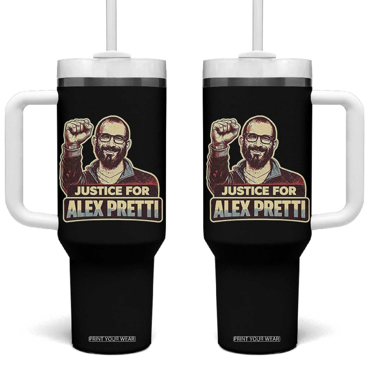 Justice For Alex Tumbler With Handle Minneapolis ICU Nurse Hero Support Gift TS12 One Size: 40 oz Black Print Your Wear
