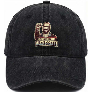 Justice For Alex Washed Cotton Baseball Cap Minneapolis ICU Nurse Hero Support Gift TS12 Print Your Wear