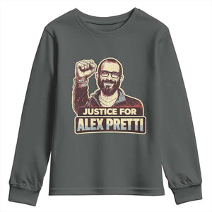 Justice For Alex Youth Sweatshirt Minneapolis ICU Nurse Hero Support Gift TS12 Dark Heather Print Your Wear