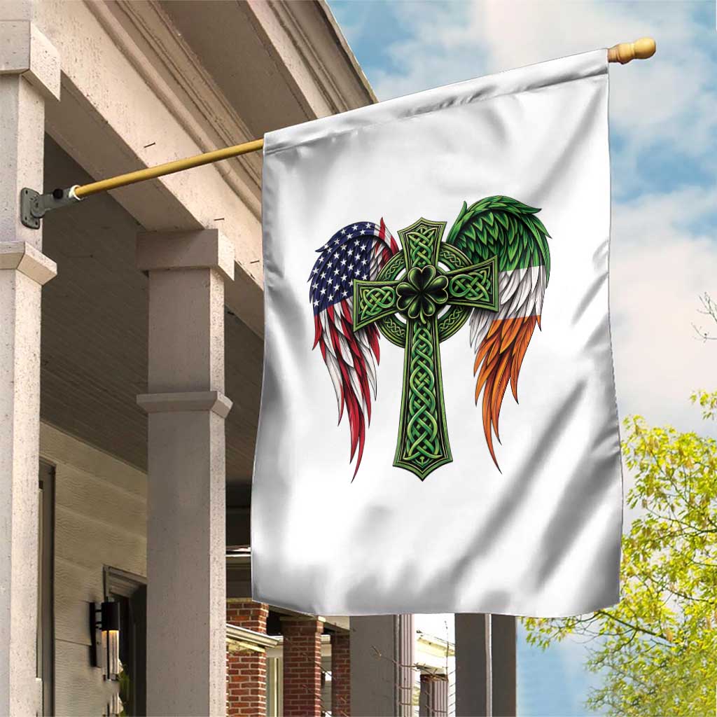 USA Flag Celtic Cross Irish American Garden Flag St Patricks Day Gift TS12 Print Your Wear