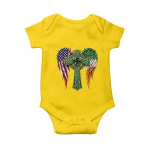 USA Flag Celtic Cross Irish American Baby Onesie St Patricks Day Gift TS12 Daisy Print Your Wear