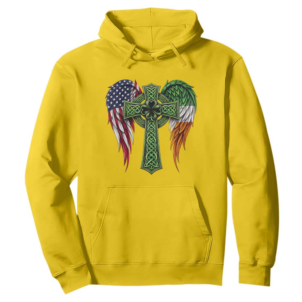 USA Flag Celtic Cross Irish American Hoodie St Patricks Day Gift TS12 Daisy Print Your Wear