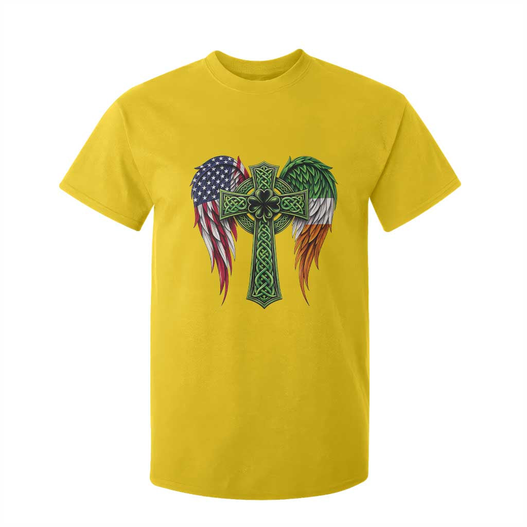 USA Flag Celtic Cross Irish American T Shirt For Kid St Patricks Day Gift TS12 Daisy Print Your Wear