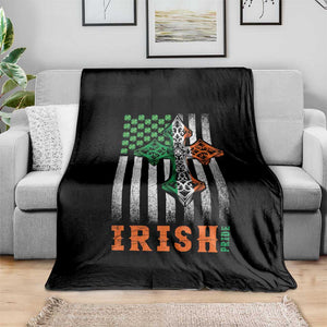 Irish American Pride Celtic Cross USA Flag Throw Blanket St Patricks Day Gift TS12 Print Your Wear