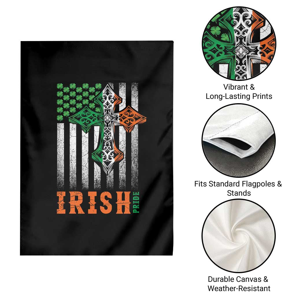 Irish American Pride Celtic Cross USA Flag Garden Flag St Patricks Day Gift TS12 Print Your Wear