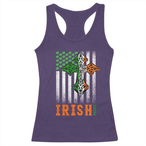 Irish American Pride Celtic Cross USA Flag Racerback Tank Top St Patricks Day Gift TS12 Purple Print Your Wear