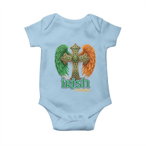 Irish Pride Celtic Cross Baby Onesie Christian Gift TS12 Light Blue Print Your Wear