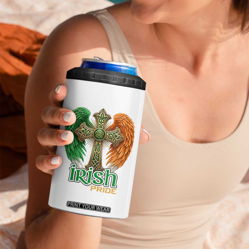 Irish Pride Celtic Cross 4 in 1 Can Cooler Tumbler Christian Gift TS12 Print Your Wear