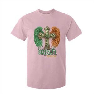 Irish Pride Celtic Cross T Shirt For Kid Christian Gift TS12 Light Pink Print Your Wear