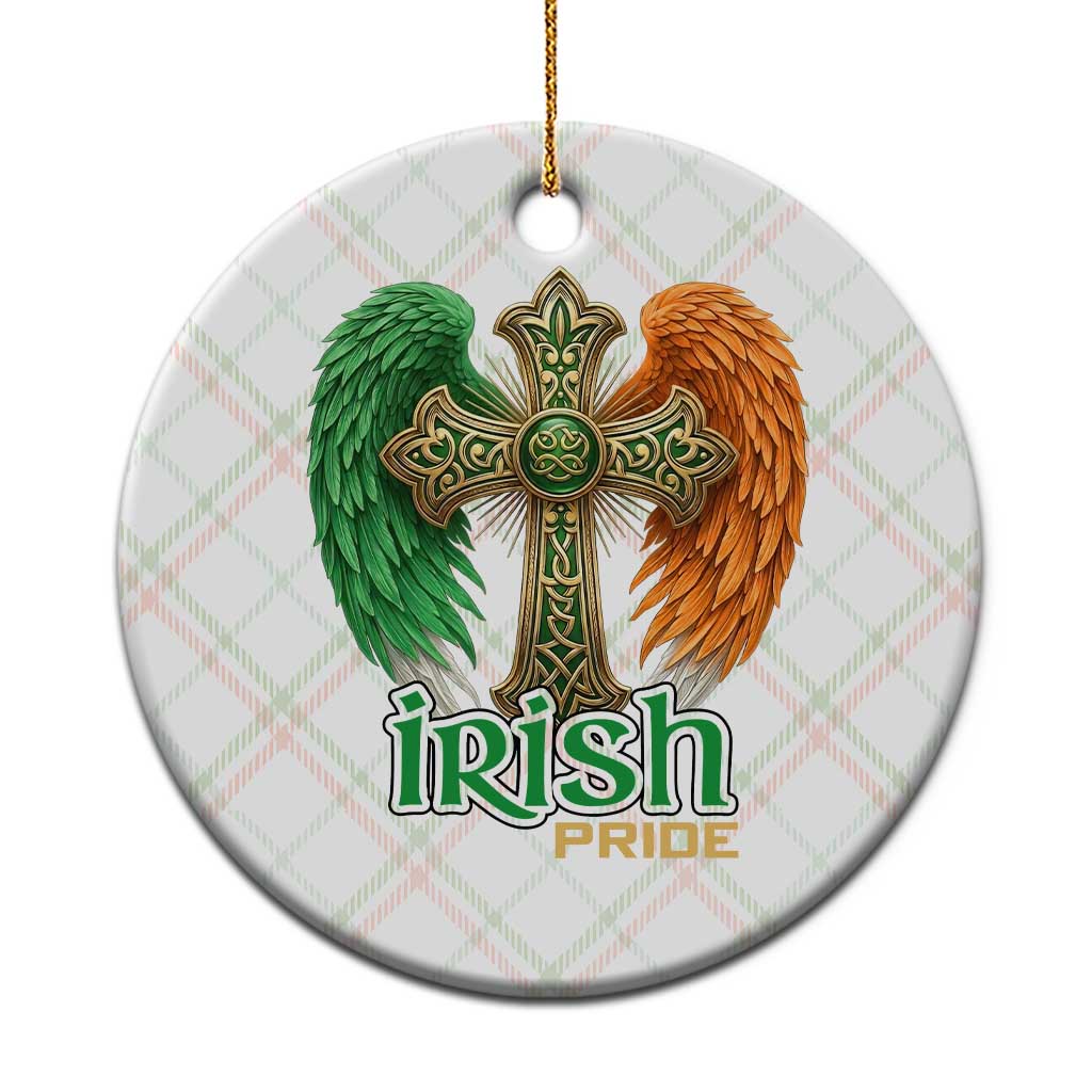 Irish Pride Celtic Cross Ceramic Ornament Christian Gift TS12 1pc Christmas Plaid Print Your Wear