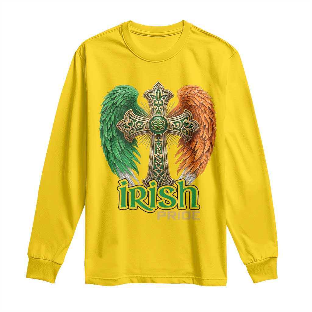 Irish Pride Celtic Cross Long Sleeve Shirt Christian Gift TS12 Daisy Print Your Wear