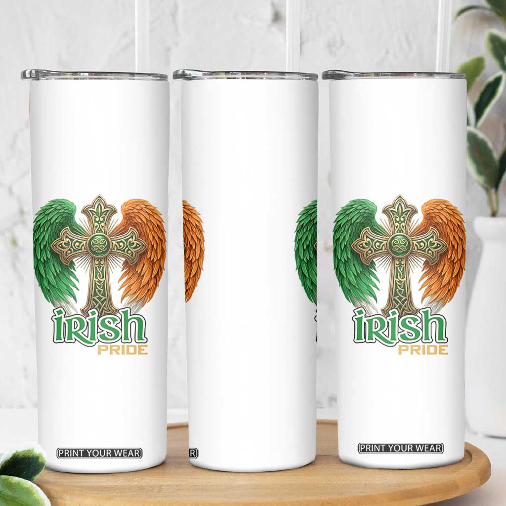 Irish Pride Celtic Cross Skinny Tumbler Christian Gift TS12 Print Your Wear