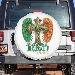 Irish Pride Celtic Cross Spare Tire Cover Christian Gift TS12 No hole White Print Your Wear