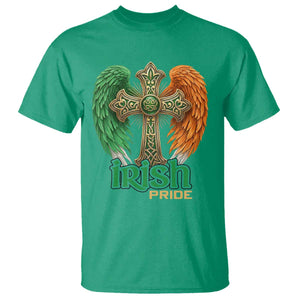 Irish Pride Celtic Cross T Shirt Christian Gift TS12 Irish Green Print Your Wear