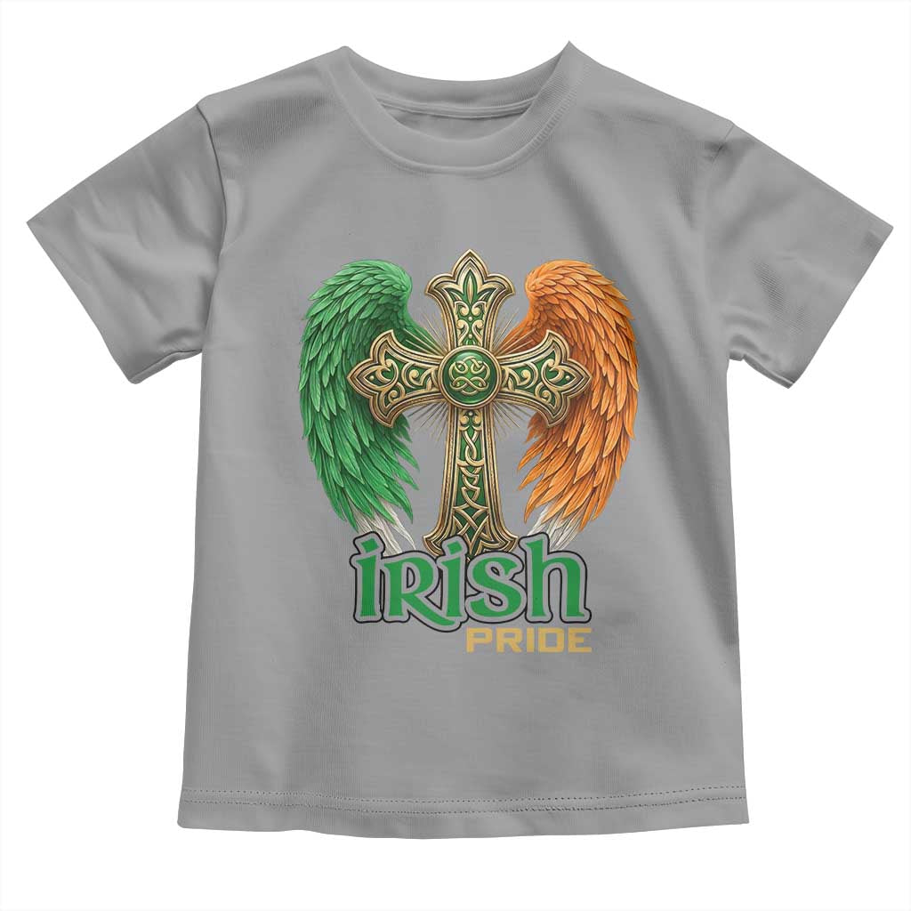 Irish Pride Celtic Cross Toddler T Shirt Christian Gift TS12 Sport Gray Print Your Wear