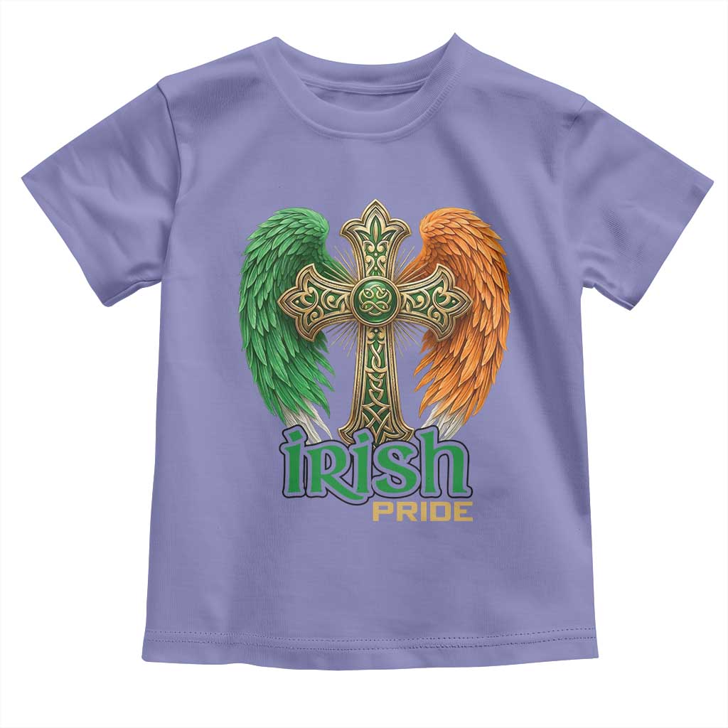 Irish Pride Celtic Cross Toddler T Shirt Christian Gift TS12 Violet Print Your Wear