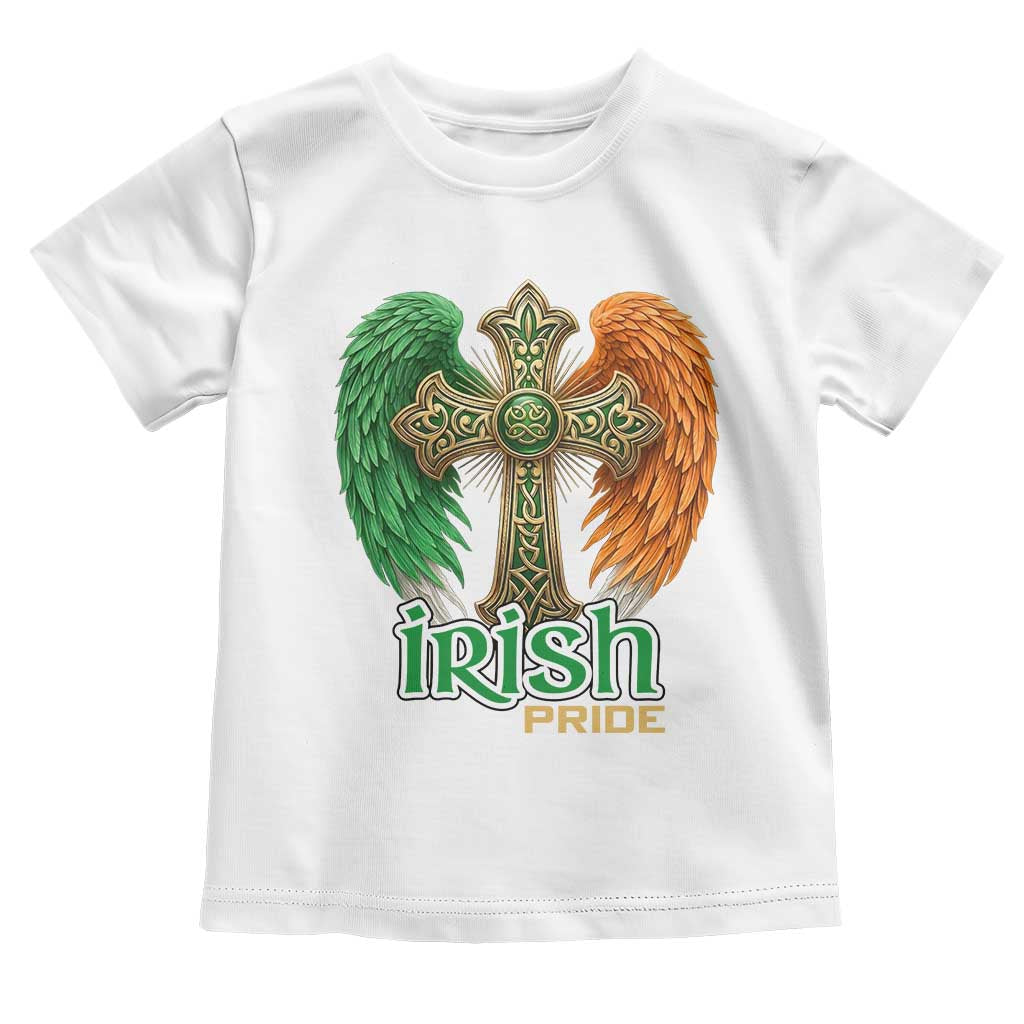 Irish Pride Celtic Cross Toddler T Shirt Christian Gift TS12 White Print Your Wear