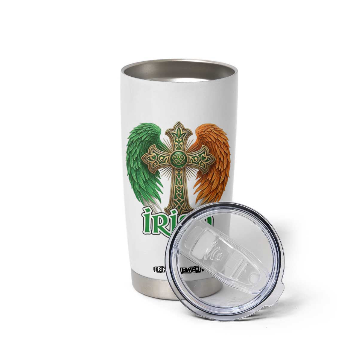 Irish Pride Celtic Cross Tumbler Cup Christian Gift TS12 Print Your Wear