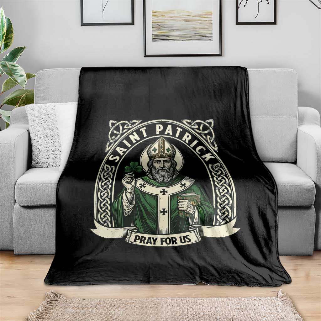 Saint Patrick Pray For Us Throw Blanket St Patricks Day Religious Gift TS12 Print Your Wear