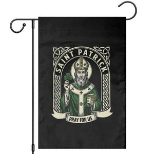 Saint Patrick Pray For Us Garden Flag St Patricks Day Religious Gift TS12 Black Print Your Wear