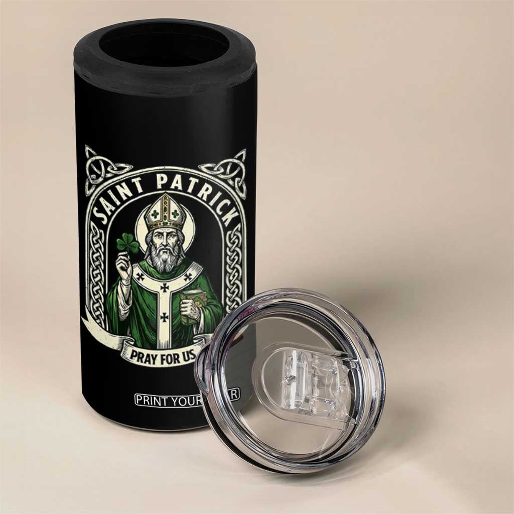 Saint Patrick Pray For Us 4 in 1 Can Cooler Tumbler St Patricks Day Religious Gift TS12 Print Your Wear