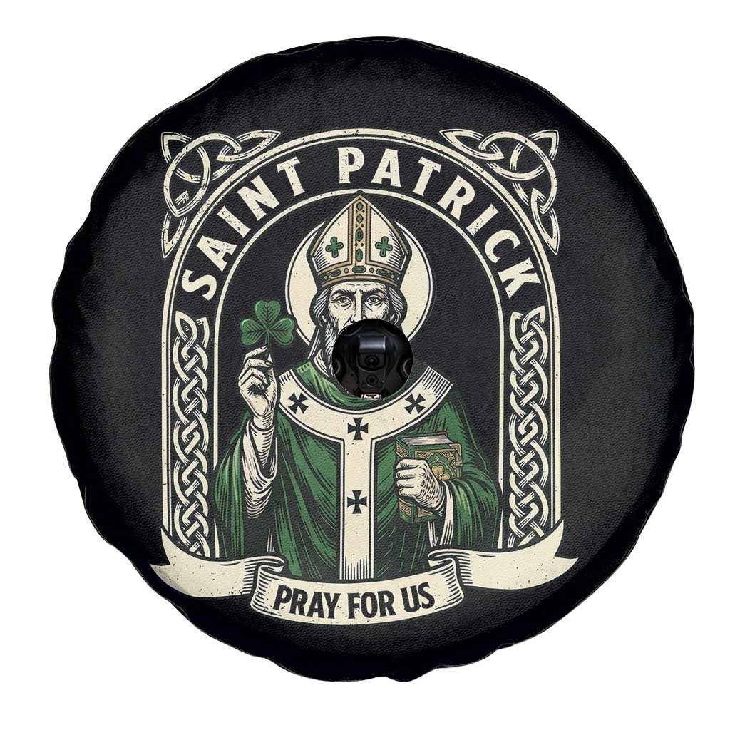 Saint Patrick Pray For Us Spare Tire Cover St Patricks Day Religious Gift TS12 Print Your Wear
