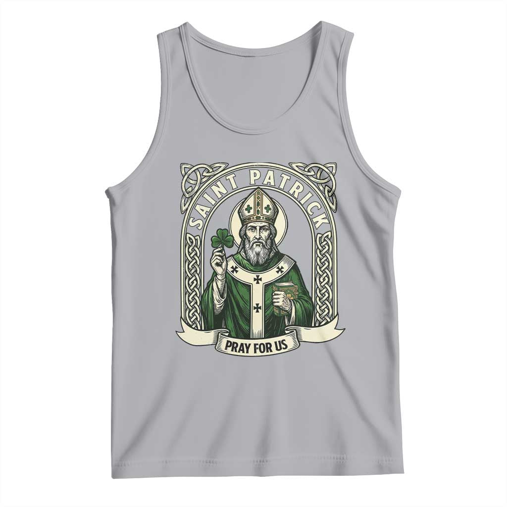 Saint Patrick Pray For Us Tank Top St Patricks Day Religious Gift TS12 Athletic Heather Print Your Wear