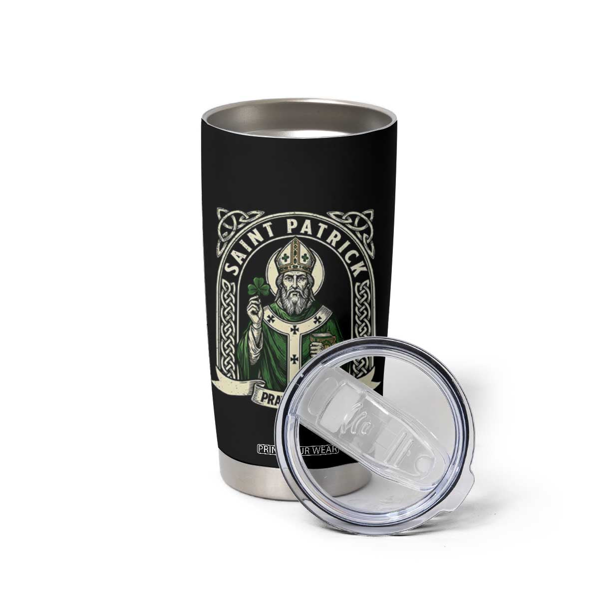 Saint Patrick Pray For Us Tumbler Cup St Patricks Day Religious Gift TS12 Print Your Wear