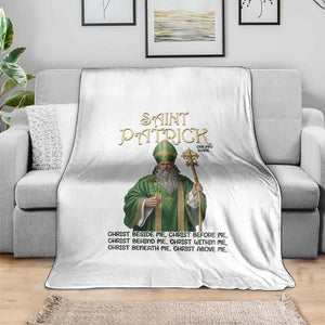 Saint Patrick Ora Pro Nobis Throw Blanket Irish Christian Prayer TS12 Print Your Wear