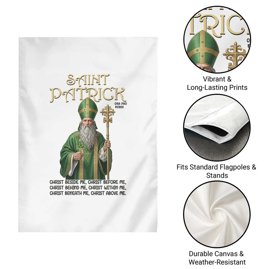Saint Patrick Ora Pro Nobis Garden Flag Irish Christian Prayer TS12 Print Your Wear