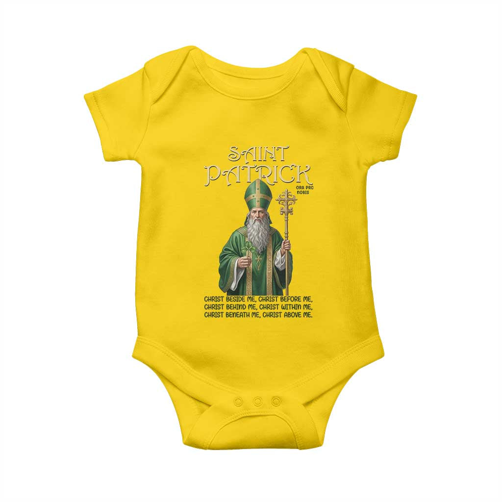 Saint Patrick Ora Pro Nobis Baby Onesie Irish Christian Prayer TS12 Daisy Print Your Wear
