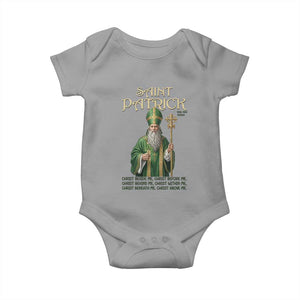 Saint Patrick Ora Pro Nobis Baby Onesie Irish Christian Prayer TS12 Sport Gray Print Your Wear