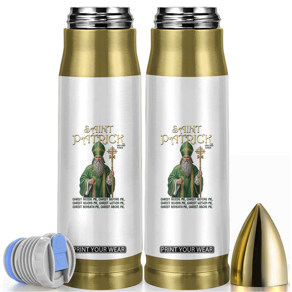Saint Patrick Ora Pro Nobis Bullet Tumbler Irish Christian Prayer TS12 White Print Your Wear