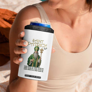 Saint Patrick Ora Pro Nobis 4 in 1 Can Cooler Tumbler Irish Christian Prayer TS12 Print Your Wear