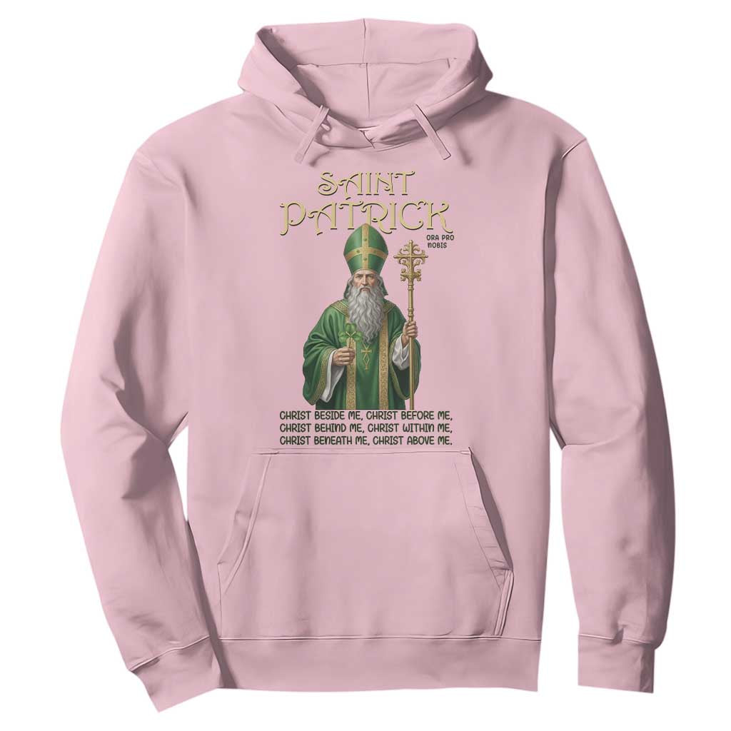 Saint Patrick Ora Pro Nobis Hoodie Irish Christian Prayer TS12 Light Pink Print Your Wear