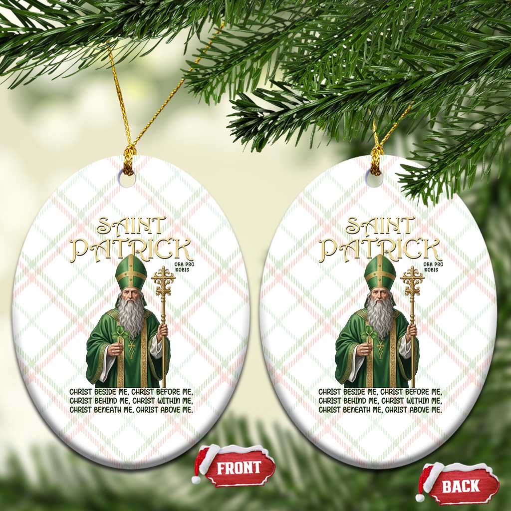 Saint Patrick Ora Pro Nobis Ceramic Ornament Irish Christian Prayer TS12 Print Your Wear