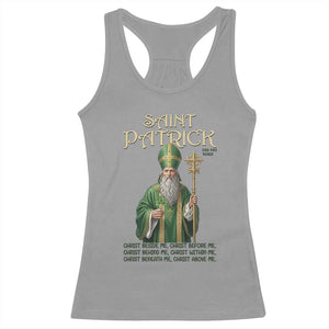 Saint Patrick Ora Pro Nobis Racerback Tank Top Irish Christian Prayer TS12 Sport Gray Print Your Wear