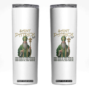 Saint Patrick Ora Pro Nobis Skinny Tumbler Irish Christian Prayer TS12 White Print Your Wear