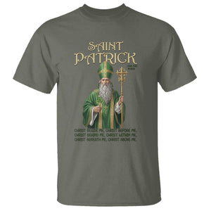 Saint Patrick Ora Pro Nobis T Shirt Irish Christian Prayer TS12 Military Green Print Your Wear