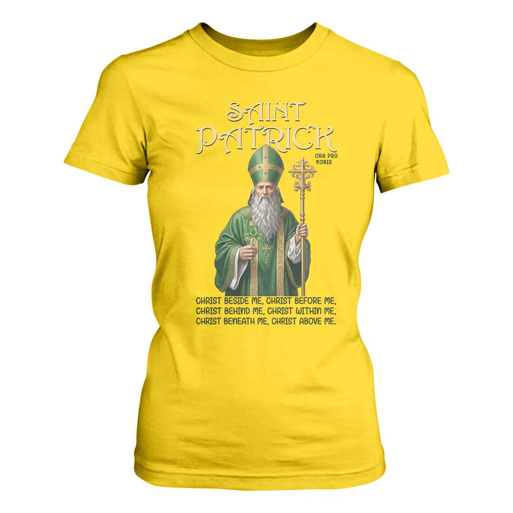 Saint Patrick Ora Pro Nobis T Shirt For Women Irish Christian Prayer TS12 Daisy Print Your Wear