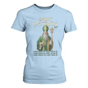 Saint Patrick Ora Pro Nobis T Shirt For Women Irish Christian Prayer TS12 Light Blue Print Your Wear