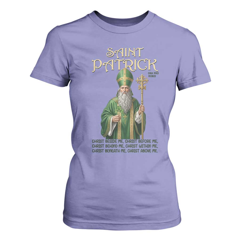 Saint Patrick Ora Pro Nobis T Shirt For Women Irish Christian Prayer TS12 Violet Print Your Wear